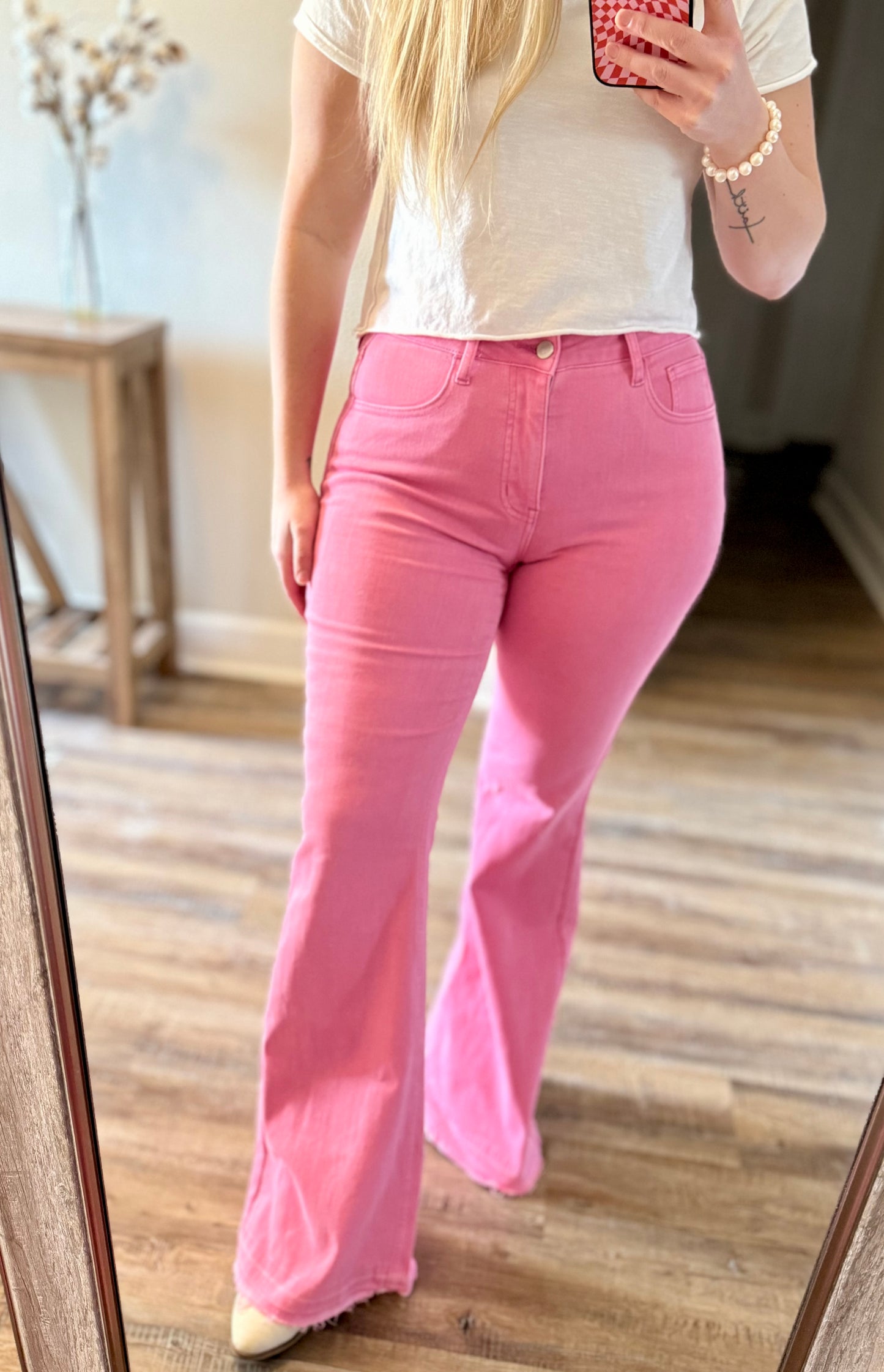 Pretty in Pink Bell Bottoms