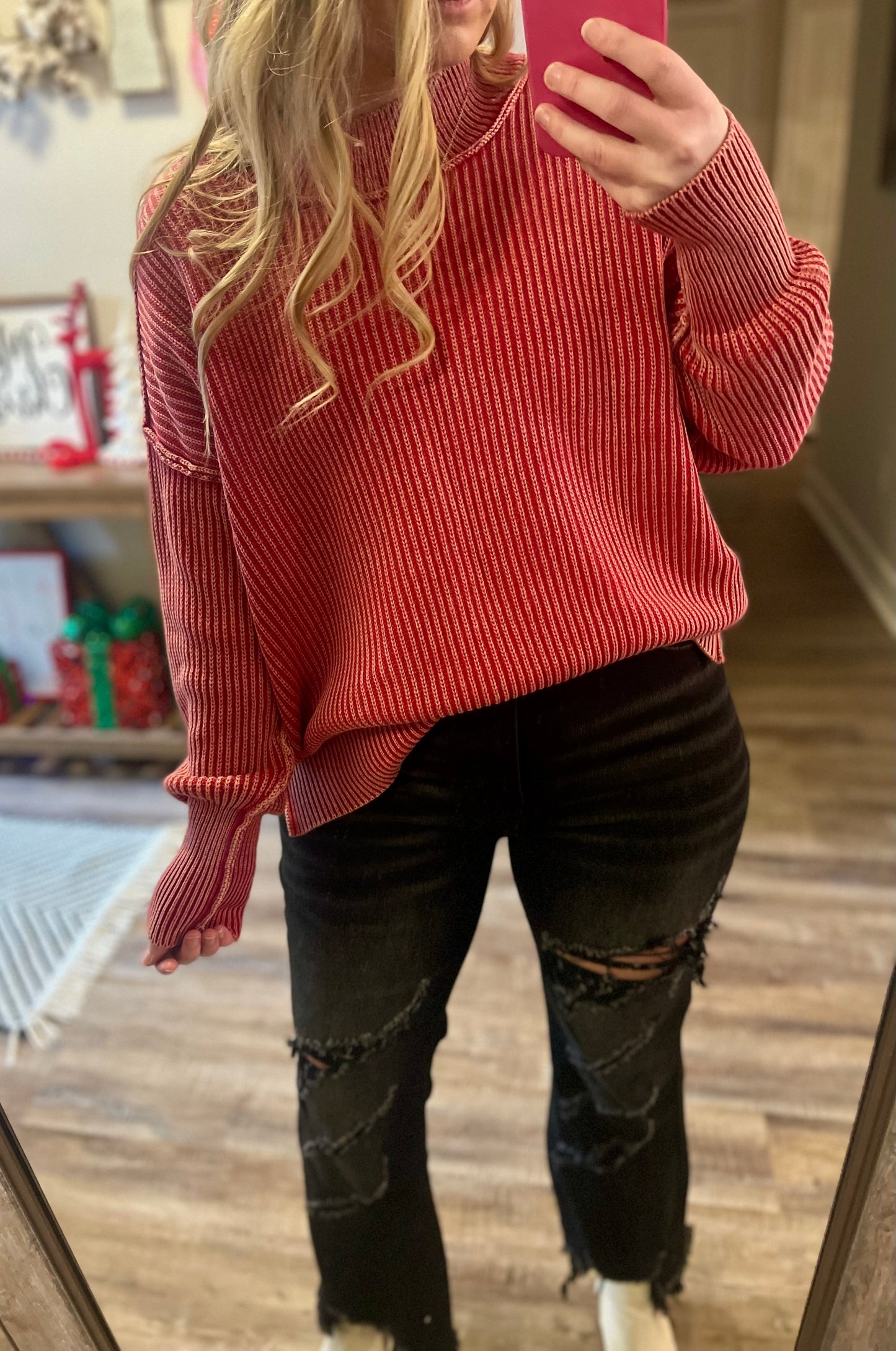 Red Knit Sweater
