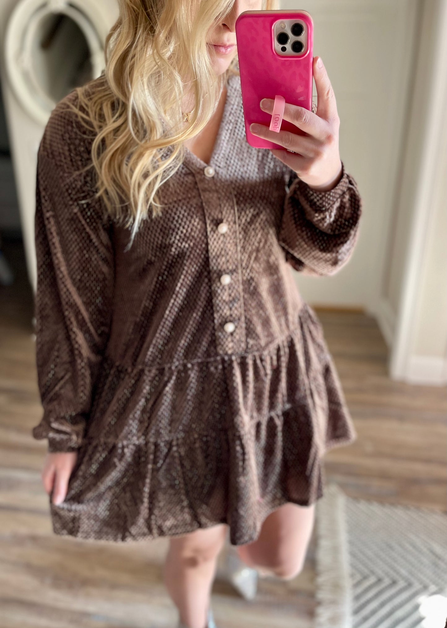 Velvet Shimmer Mini Dress