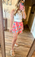 Abstract Ruffle Skort