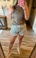 Cheetah Frayed Hem Shorts