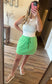 Neon Green Mini Skort