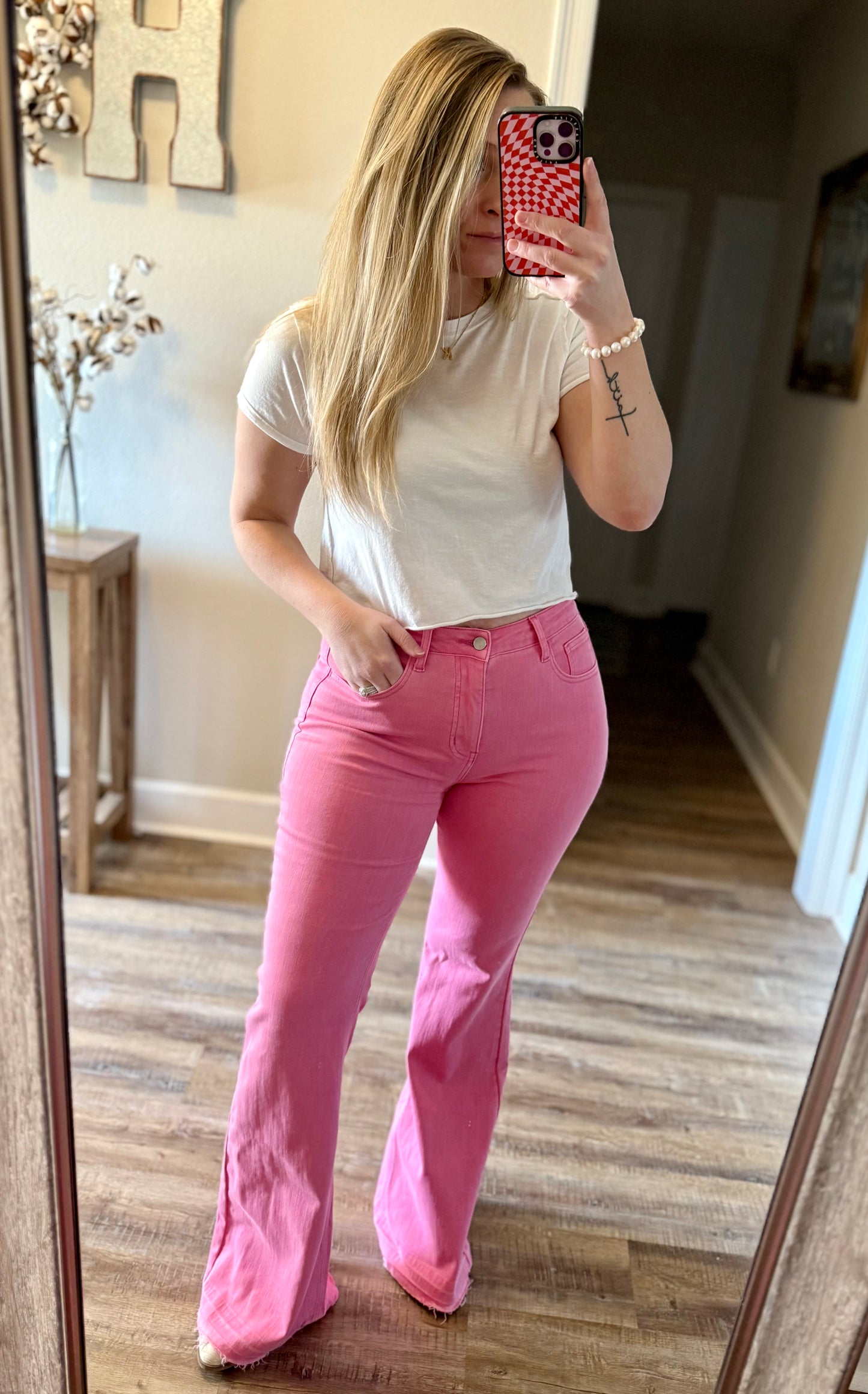 Pretty in Pink Bell Bottoms