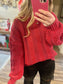 Two Tone Red Sweater