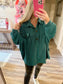 Hunter Green Ribbed Oversized Shirt