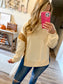 Velvet Striped Colorblock Sweater