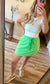 Neon Green Mini Skort