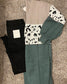 Grey and Green Leopard Cardigan